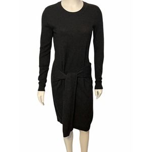 Autumn Cashmere charcoal gray long sleeved dress XS, CBK, old money quiet luxury
